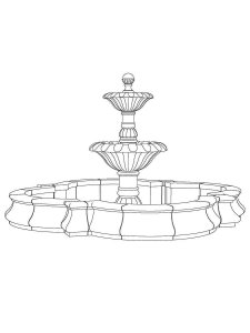 Fountain coloring page 20 - Free printable