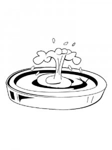 Fountain coloring page 1 - Free printable