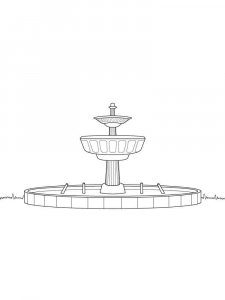 Fountain coloring page 11 - Free printable