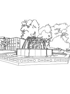 Fountain coloring page 14 - Free printable