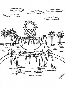 Fountain coloring page 16 - Free printable