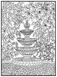 Fountain coloring page 17 - Free printable