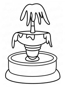 Fountain coloring page 4 - Free printable
