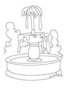 Fountain coloring page 9 - Free printable