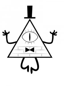 Bill Cipher coloring page 1 - Free printable