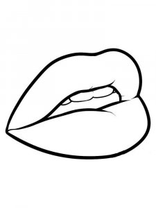 Lips coloring page 10 - Free printable