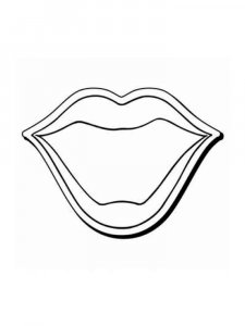 Lips coloring page 17 - Free printable
