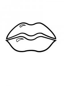 Lips coloring page 2 - Free printable