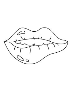 Lips coloring page 20 - Free printable