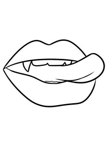 Lips coloring page 22 - Free printable
