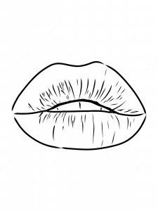 Lips coloring page 24 - Free printable