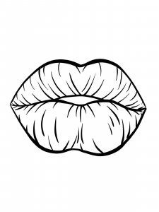 Lips coloring page 25 - Free printable