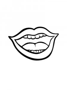 Lips coloring page 6 - Free printable