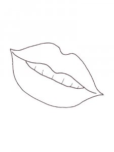 Lips coloring page 9 - Free printable