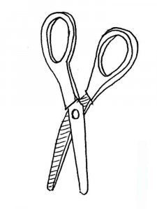 Scissors coloring page 2 - Free printable