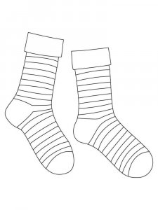 Socks coloring page 10 - Free printable