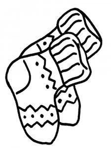 Socks coloring page 11 - Free printable