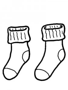 Socks coloring page 12 - Free printable