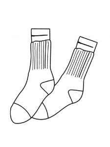 Socks coloring page 5 - Free printable