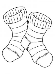 Socks coloring page 6 - Free printable