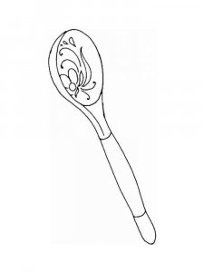 Spoon coloring page 1 - Free printable