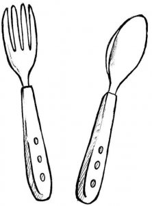 Spoon coloring page 2 - Free printable