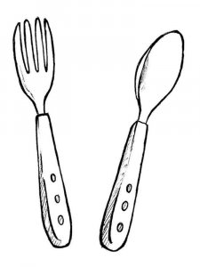 Spoon coloring page 3 - Free printable