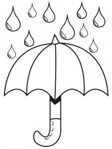 Umbrella coloring page 1 - Free printable