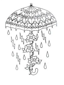 Umbrella coloring page 25 - Free printable