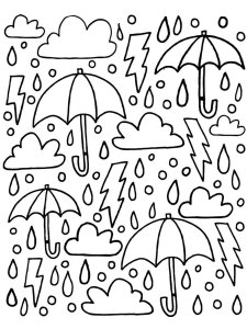 Umbrella coloring page 30 - Free printable