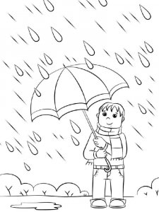 Rain coloring page 19 - Free printable