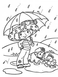 Rain coloring page 4 - Free printable
