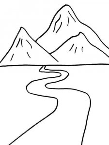 River coloring page 1 - Free printable