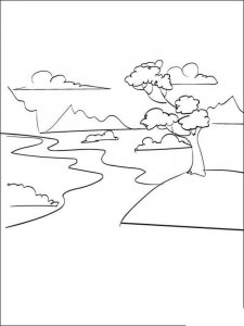 River coloring page 16 - Free printable