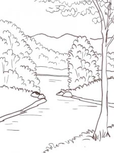 River coloring page 20 - Free printable