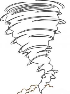 Tornado coloring page 3 - Free printable