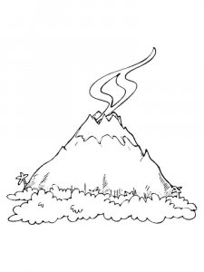Volcano coloring page 11 - Free printable
