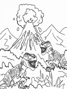 Volcano coloring page 17 - Free printable