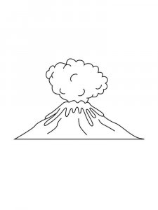Volcano coloring page 2 - Free printable