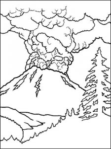 Volcano coloring page 20 - Free printable