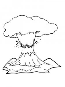 Volcano coloring page 6 - Free printable