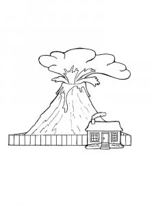 Volcano coloring page 7 - Free printable
