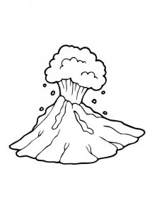 Volcano coloring page 9 - Free printable
