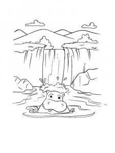 Waterfall coloring page 16 - Free printable