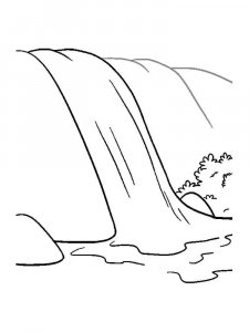 Waterfall coloring page 22 - Free printable