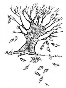 Autumn coloring page 1 - Free printable