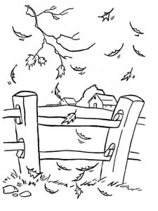 Autumn coloring page 2 - Free printable
