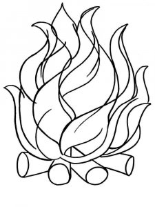 Fire coloring page 1 - Free printable