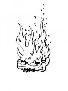 Fire coloring page 10 - Free printable