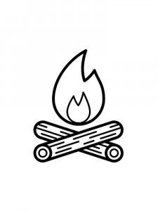 Fire coloring page 14 - Free printable
